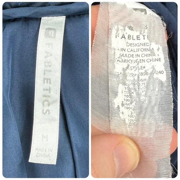 Fabletics Sedona Quilted Water-Resistant Puffer Jacket in Midnight | Size Medium - Picture 7 of 10